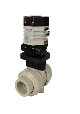 Compact Electric Actuated PP-H Ball Valve Double Trunnion